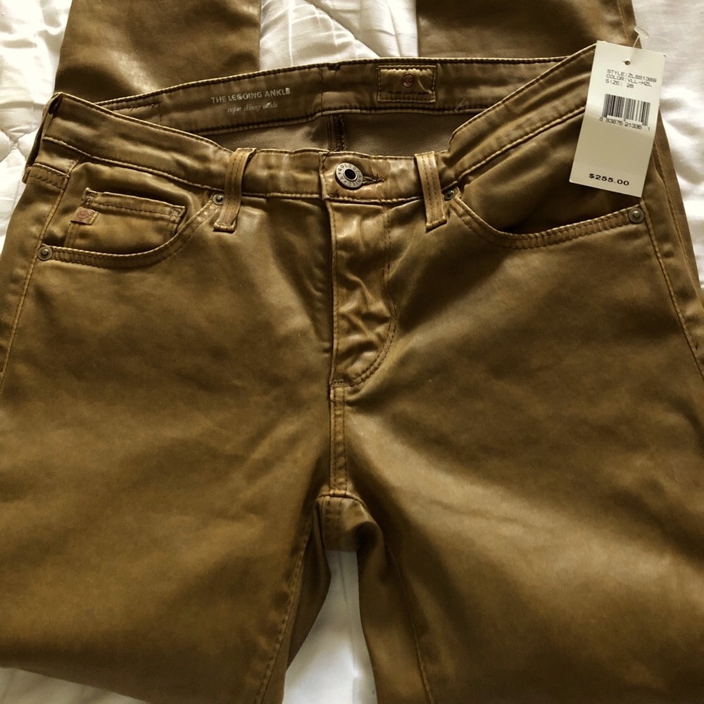 ADRIANO GOLDSCHMIED vegan leather the legging ankle pants